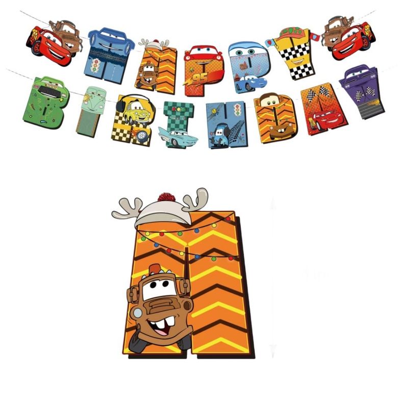 Casa si Gradina - Decoratiuni - Decoratiuni petrecere - Accesorii pentru petrecere - Set 46 Accesorii REDQUIT de Petrecere Aniversara Fulger McQueen - Infinity.ro