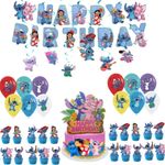 Casa si Gradina - Decoratiuni - Decoratiuni petrecere - Accesorii pentru petrecere - Set 34 Accesorii REDQUIT de Petrecere Aniversara Baby Stitch - Infinity.ro