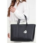 Fashion, accesorii si bijuterii - Femei - Accesorii femei - Genti si rucsacuri femei - Geanta dama shopper John Richmond Bonnis Heart Charm Negru 45 x 29.5 x 11 cm - Infinity.ro