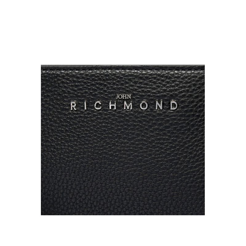 Fashion, accesorii si bijuterii - Femei - Accesorii femei - Genti si rucsacuri femei - Geanta dama shopper John Richmond Bonnis Heart Charm Negru 45 x 29.5 x 11 cm - Infinity.ro