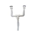 Casa si Gradina - Sanitare - Chiuveta bucatarie si accesorii - Chiuvete bucatarie - Set, Chiuveta doua cuve anticalcar pentru blat, sifon preaplin flexibil, baterie lebada flexibila, Raulconstruct - Infinity.ro