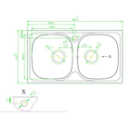 Casa si Gradina - Sanitare - Chiuveta bucatarie si accesorii - Chiuvete bucatarie - Chiuveta inox doua cuve anticalcar pentru blat - Infinity.ro