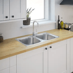 Casa si Gradina - Sanitare - Chiuveta bucatarie si accesorii - Chiuvete bucatarie - Chiuveta inox doua cuve anticalcar pentru blat - Infinity.ro