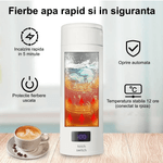 Electronice si Electrocasnice - Electrocasnice bucatarie - Preparare bauturi - Fierbatoare de apa - Fierbator Electric Portabil, Tip Termos, 500 ml, 4 Temperaturi Presetate, Interior Otel Inoxidabil, Alb - Infinity.ro