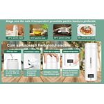 Electronice si Electrocasnice - Electrocasnice bucatarie - Preparare bauturi - Fierbatoare de apa - Fierbator Electric Portabil, Tip Termos, 500 ml, 4 Temperaturi Presetate, Interior Otel Inoxidabil, Alb - Infinity.ro