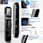 Casa si Gradina - Constructii - Feronerie si accesorii - Broaste si yale - Yala inteligenta Smart cu Recunoastere Faciala 3D, Camera Video, Amprenta, Card, Parola, NFC, Cheie, Aplicatie Tuya - Infinity.ro