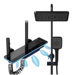 Casa si Gradina - Sanitare - Cazi si cabine de dus - Coloane si seturi de dus - Set de dus cu Iluminare LED si afisaj Digital al Temperaturi, coloana cu termostat si turbina generatoare de curent - Infinity.ro