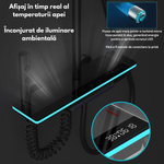 Casa si Gradina - Sanitare - Cazi si cabine de dus - Coloane si seturi de dus - Set de dus cu Iluminare LED si afisaj Digital al Temperaturi, coloana cu termostat si turbina generatoare de curent - Infinity.ro