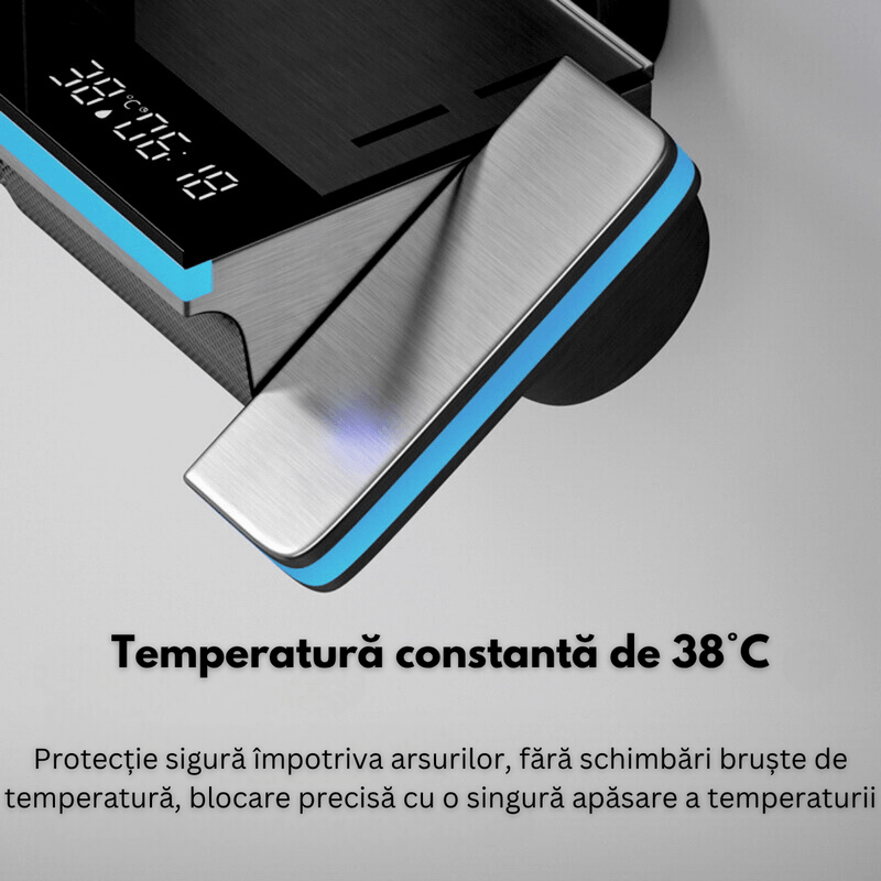 Casa si Gradina - Sanitare - Cazi si cabine de dus - Coloane si seturi de dus - Set de dus cu Iluminare LED si afisaj Digital al Temperaturi, coloana cu termostat si turbina generatoare de curent - Infinity.ro