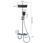 Casa si Gradina - Sanitare - Cazi si cabine de dus - Coloane si seturi de dus - Set de dus cu Iluminare LED si afisaj Digital al Temperaturi, coloana cu termostat si turbina generatoare de curent - Infinity.ro