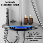 Casa si Gradina - Sanitare - Cazi si cabine de dus - Coloane si seturi de dus - Coloana de Dus Smart cu Iluminare LED si afisaj Digital al Temperaturi / Ceas, Control Termostatic si turbina curent - Infinity.ro