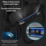 Casa si Gradina - Sanitare - Cazi si cabine de dus - Coloane si seturi de dus - Coloana de Dus Smart cu Iluminare LED si afisaj Digital al Temperaturi / Ceas, Control Termostatic si turbina curent - Infinity.ro