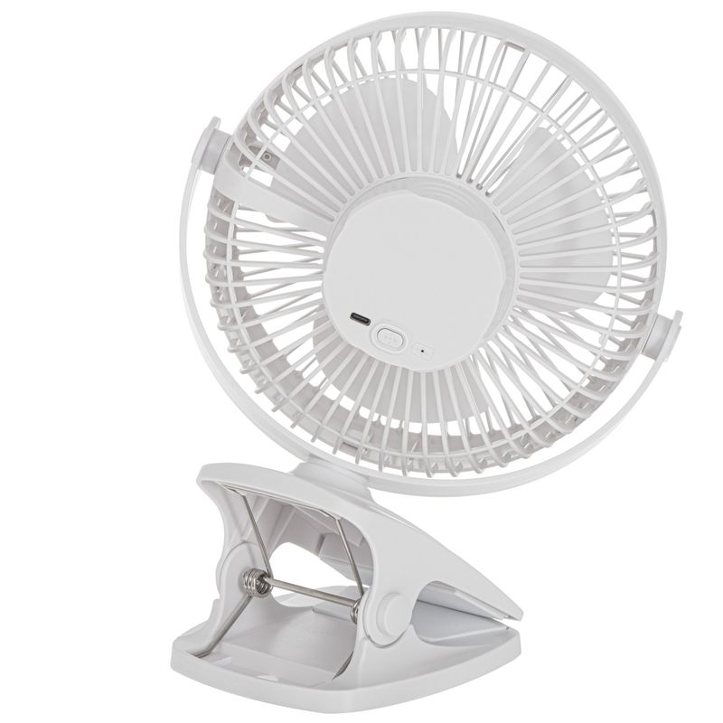 Electronice si Electrocasnice - Climatizare si sisteme de incalzire - Aparate racire aer - Ventilatoare - Ventilator portabil Adler AD7342w, 5W, 3000mAh, clip-on - Infinity.ro