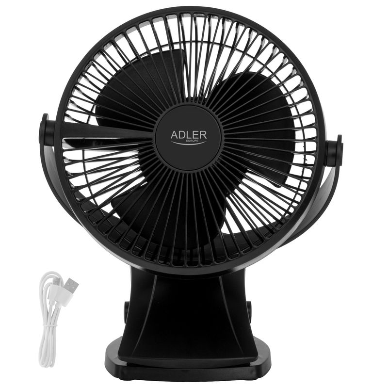 Electronice si Electrocasnice - Climatizare si sisteme de incalzire - Aparate racire aer - Ventilatoare - Ventilator portabil Adler AD7342b, 5W, 3000mAh, clip-on - Infinity.ro