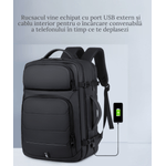 Sport si Outdoor - Articole de voiaj - Rucsacuri - Rucsac multifunctional Versatyx®, Extensibil, Bagaj Cabina Avion, Compartiment Laptop, Suport Troler, Impermeabil - Infinity.ro