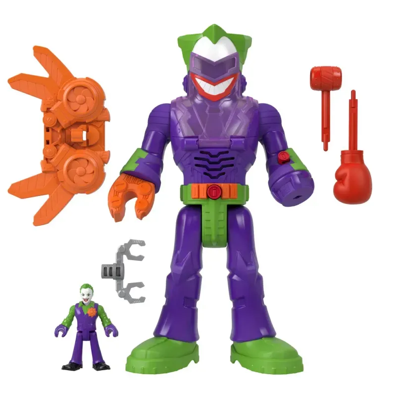 Jucarii, Copii si Bebe - Jucarii si jocuri - Figurine - Set Figurine  Fisher Price Imaginext DC Super Friends, Robot Joker, 30cm - Infinity.ro