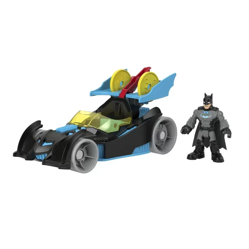 Jucarii, Copii si Bebe - Jucarii si jocuri - Figurine - Vehicul Cu Figurina Batman Cu Costum Gri Fisher Price Imaginext Dc Super Friends - Infinity.ro