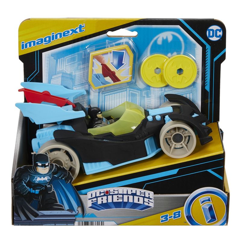 Jucarii, Copii si Bebe - Jucarii si jocuri - Figurine - Vehicul Cu Figurina Batman Cu Costum Gri Fisher Price Imaginext Dc Super Friends - Infinity.ro