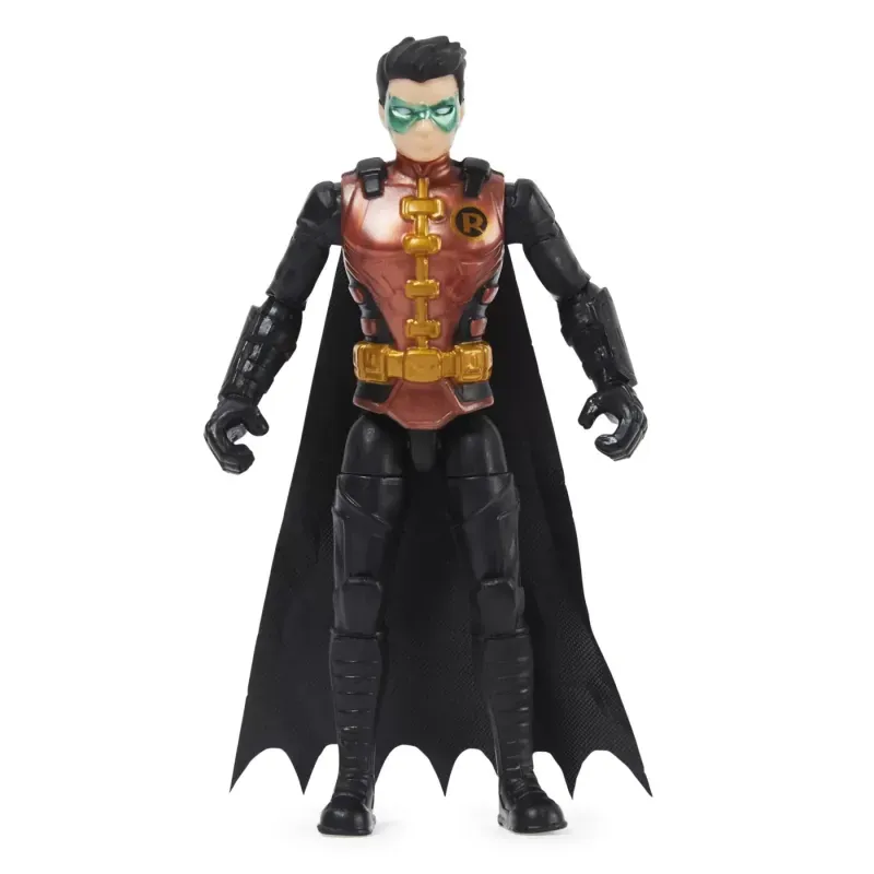 Jucarii, Copii si Bebe - Jucarii si jocuri - Figurine - Set Figurina articulata cu accesorii surpriza Batman, Robin, 10 cm - Infinity.ro