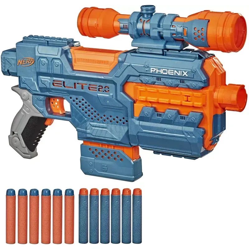 Jucarii, Copii si Bebe - Jucarii si jocuri - Jucarii de rol - Arme de jucarie - Blaster Nerf Elite 2.0 Phoenix CS6 - Infinity.ro