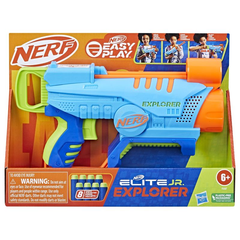 Jucarii, Copii si Bebe - Jucarii si jocuri - Jucarii de rol - Arme de jucarie - Blaster Nerf Elite Jr Explorer - Infinity.ro