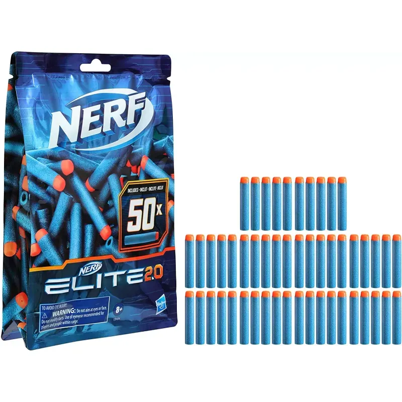 Jucarii, Copii si Bebe - Jucarii si jocuri - Jucarii de rol - Arme de jucarie - Rezerva proiectile Nerf Elite 2.0, 50 buc - Infinity.ro