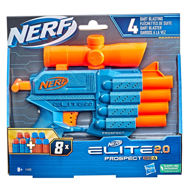 Jucarii, Copii si Bebe - Jucarii si jocuri - Jucarii de rol - Arme de jucarie - Blaster Nerf Hasbro Elite 2.0 Prospect QS 4 - Infinity.ro