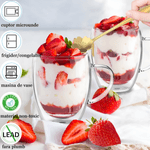 Casa si Gradina - Bucatarie si vesela - Cani si pahare - Cani si cesti - Set 6 cani, Cana termorezistenta 350 ml  cu perete dublu, Sticla borosilicata, Transparent - Infinity.ro