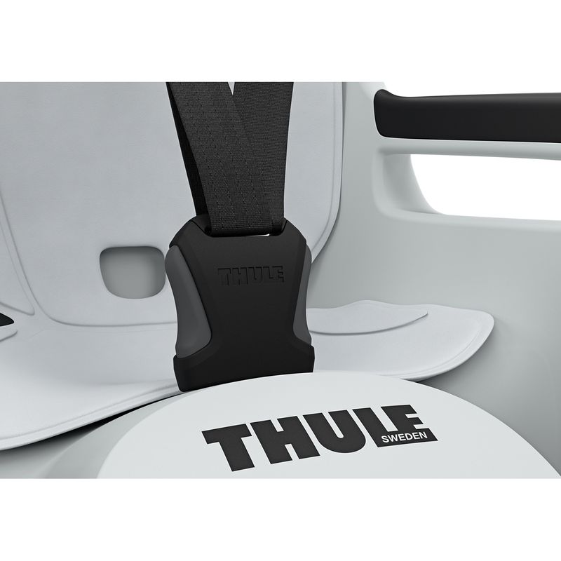 Sport si Outdoor - Ciclism - Accesorii pentru biciclete - Scaune copii pentru biciclete - Scaun pentru copii, Thule RideAlong2 Light Grey, cu montare pe bicicleta in spate - Infinity.ro