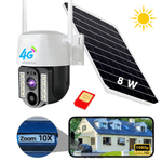 Casa si Gradina - Electrice - Smart Home - Camere de supraveghere - Camera 4G cu panou solar 8W, 8000mAh, PTZ, tracking, Full HD, ideala pentru zone izolate. - Infinity.ro