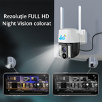 Casa si Gradina - Electrice - Smart Home - Camere de supraveghere - Camera 4G cu panou solar 8W, 8000mAh, PTZ, tracking, Full HD, ideala pentru zone izolate. - Infinity.ro