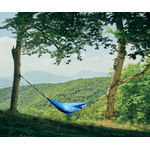 Casa si Gradina - Gradina si terasa - Balansoare si hamace - Hamace si suporturi - Hamac hikerjoy,material tip parasuta, ultra usor,portabil,270x140 cm,curele prindere si carabine incluse, albastru - Infinity.ro