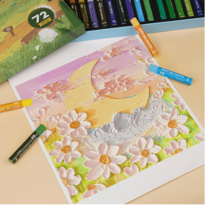 Carti si Birotica - Birotica - Instrumente de scris - Creioane - Set 72 Creioane Ulei Pastel Arrtx, textura cremoasa, picturi 3D, Sticla, Ceramica, Pietre, Hartie, Lemn,Panza, Non-toxic - Infinity.ro