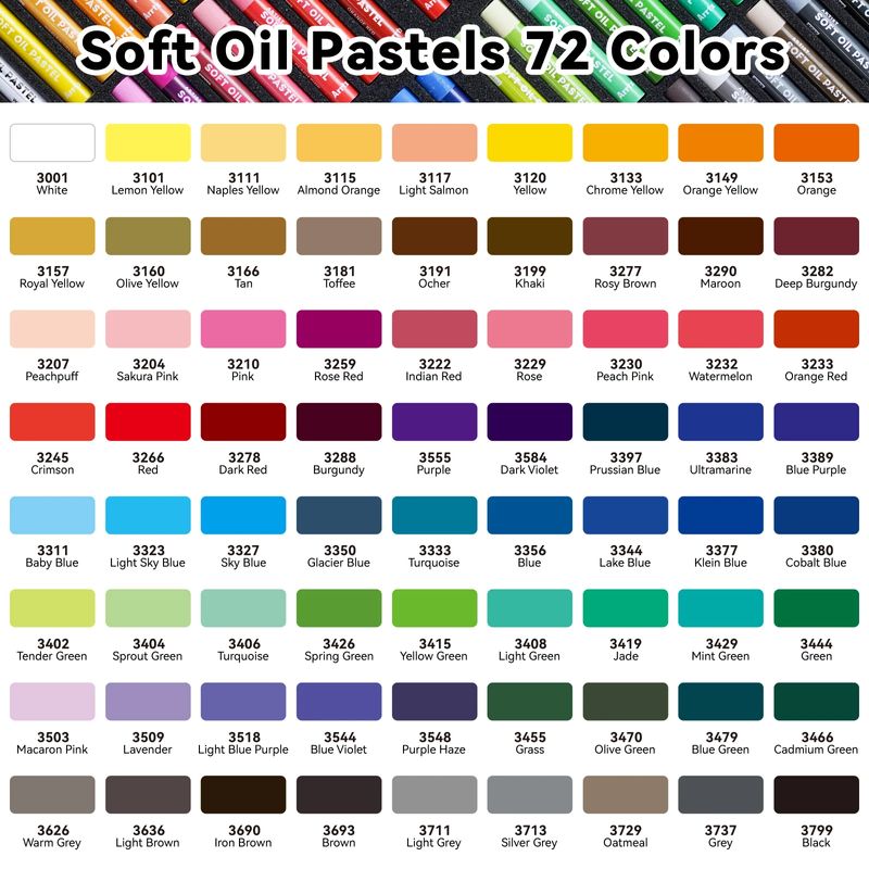 Carti si Birotica - Birotica - Instrumente de scris - Creioane - Set 72 Creioane Ulei Pastel Arrtx, textura cremoasa, picturi 3D, Sticla, Ceramica, Pietre, Hartie, Lemn,Panza, Non-toxic - Infinity.ro