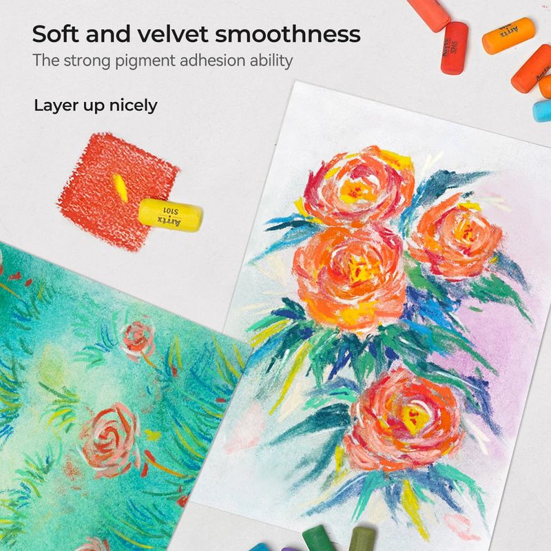 Carti si Birotica - Birotica - Instrumente de scris - Creioane - Set 48 Creioane Ulei Pastel Arrtx, textura cremoasa, picturi 3D, Sticla, Ceramica, Pietre, Hartie, Lemn, Non-toxic - Infinity.ro