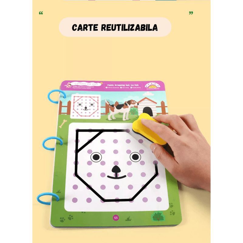 Jucarii, Copii si Bebe - Jucarii si jocuri - Jucarii & jocuri educative - Jocuri si jucarii educative - Planse interactive reutilizabile, format A4, 64 buc, exerseaza controlul pixului, Seezesol Solution™, 3ani+ - Infinity.ro