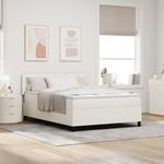 Casa si Gradina - Mobilier - Paturi si accesorii - Paturi - Pat cu arcuri Manual Crema si Alb 203 x 160 x 88 cm - Infinity.ro