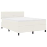 Casa si Gradina - Mobilier - Paturi si accesorii - Paturi - Pat cu arcuri Manual Crema si Alb 203 x 160 x 88 cm - Infinity.ro