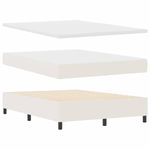 Casa si Gradina - Mobilier - Paturi si accesorii - Paturi - Pat cu arcuri Manual Crema si Alb 203 x 160 x 88 cm - Infinity.ro