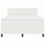 Casa si Gradina - Mobilier - Paturi si accesorii - Paturi - Pat cu arcuri Manual Crema si Alb 203 x 160 x 88 cm - Infinity.ro