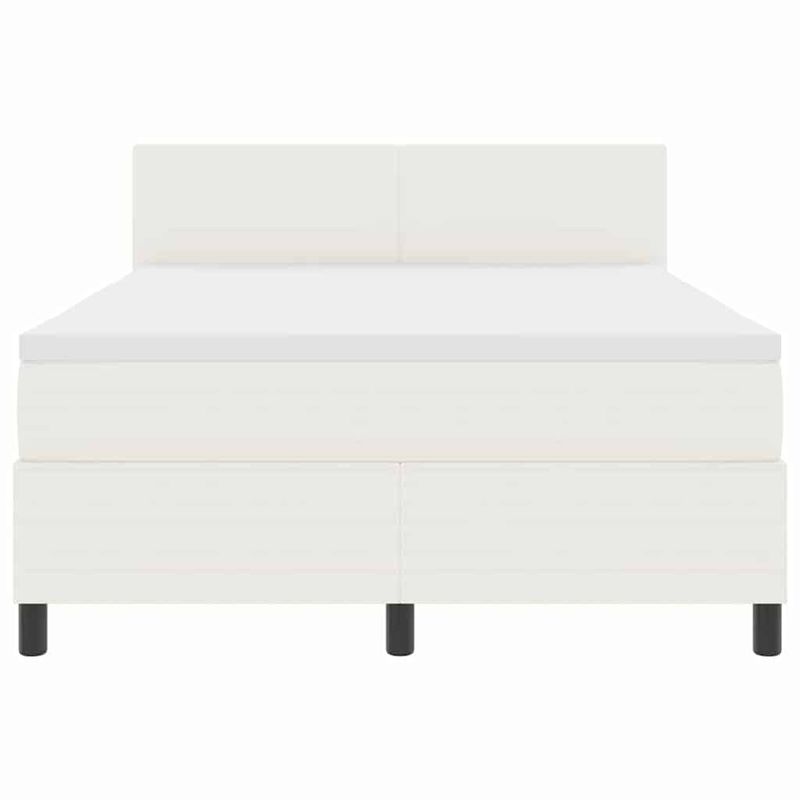 Casa si Gradina - Mobilier - Paturi si accesorii - Paturi - Pat cu arcuri Manual Crema si Alb 203 x 160 x 88 cm - Infinity.ro