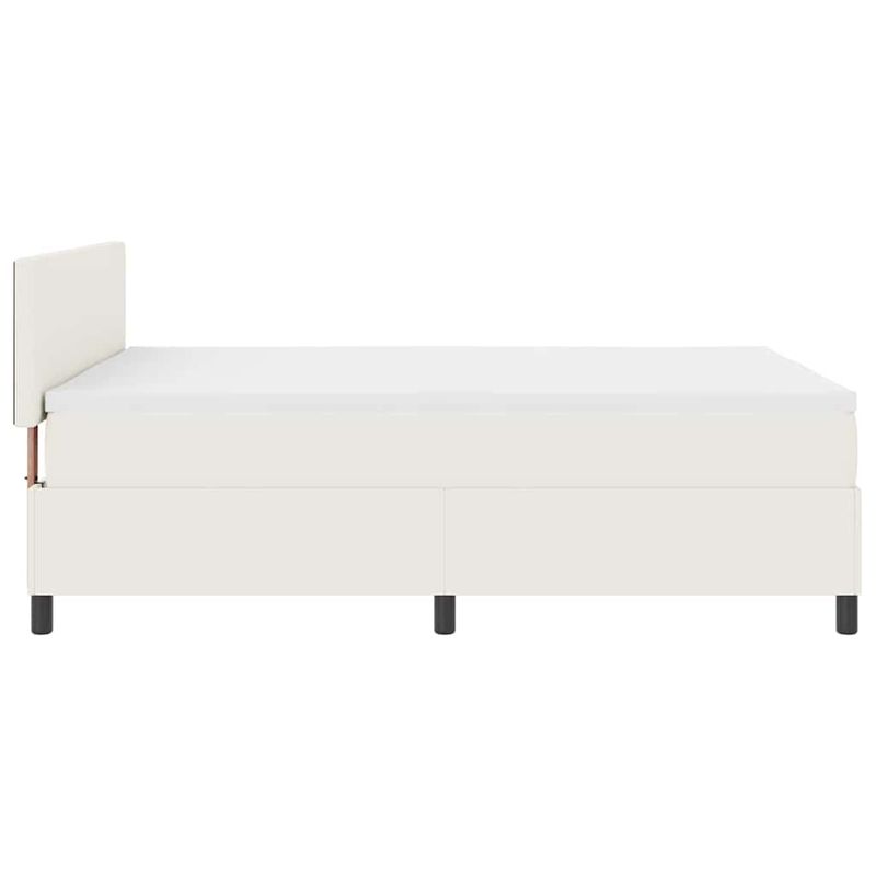 Casa si Gradina - Mobilier - Paturi si accesorii - Paturi - Pat cu arcuri Manual Crema si Alb 203 x 160 x 88 cm - Infinity.ro