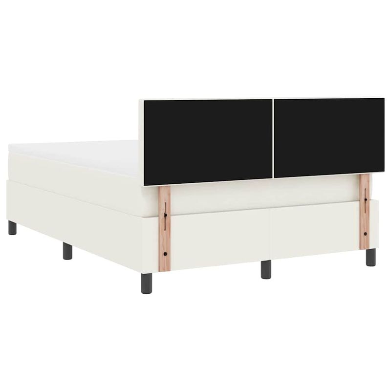 Casa si Gradina - Mobilier - Paturi si accesorii - Paturi - Pat cu arcuri Manual Crema si Alb 203 x 160 x 88 cm - Infinity.ro