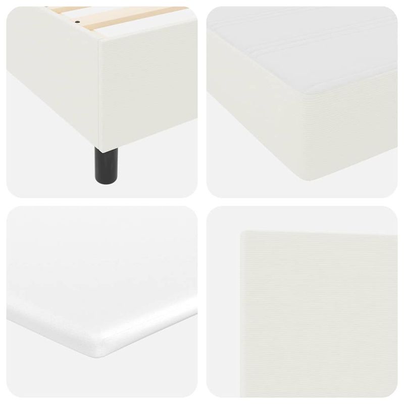 Casa si Gradina - Mobilier - Paturi si accesorii - Paturi - Pat cu arcuri Manual Crema si Alb 203 x 160 x 88 cm - Infinity.ro