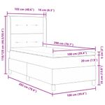 Casa si Gradina - Mobilier - Paturi si accesorii - Paturi - Pat cu boxa spring LED si saltea Verde 100 x 200 cm Catifea - Infinity.ro