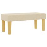 Casa si Gradina - Mobilier - Paturi si accesorii - Paturi - Pat cu arcuri cu saltea cu headboard Crem 100 x 200 cm tesatura - Infinity.ro