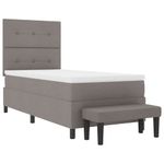 Casa si Gradina - Mobilier - Paturi si accesorii - Paturi - Pat cu arcuri cu saltea Gri taupe 80 x 200 cm tesatura - Infinity.ro