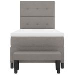 Casa si Gradina - Mobilier - Paturi si accesorii - Paturi - Pat cu arcuri cu saltea Gri taupe 80 x 200 cm tesatura - Infinity.ro