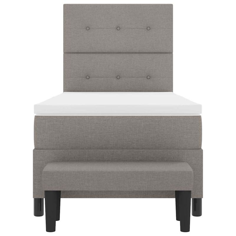 Casa si Gradina - Mobilier - Paturi si accesorii - Paturi - Pat cu arcuri cu saltea Gri taupe 80 x 200 cm tesatura - Infinity.ro