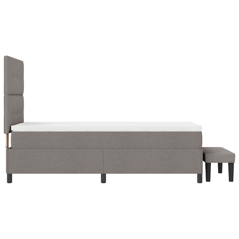 Casa si Gradina - Mobilier - Paturi si accesorii - Paturi - Pat cu arcuri cu saltea Gri taupe 80 x 200 cm tesatura - Infinity.ro